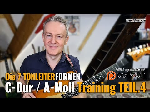 Sologitarre: Die wichtigsten Übungen in der C-Dur / A-Moll Tonleiter Teil.4