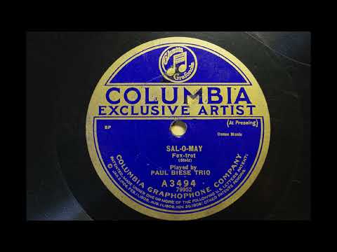 PAUL BIESE TRIO { SAL-O-MAY } 1921,