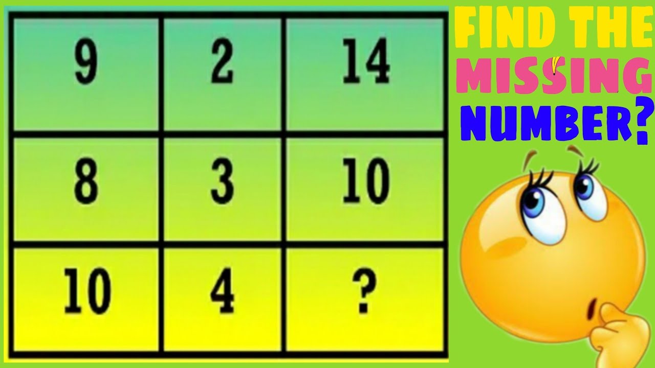 find the missing number? |number puzzle question models with answers
