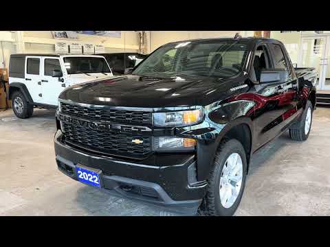 2022 Chevrolet Silverado 1500 LTD Double Cab Standard Box 4-Wheel Drive Custom in Black for sale at Budds' Chevrolet in Oakville, ON