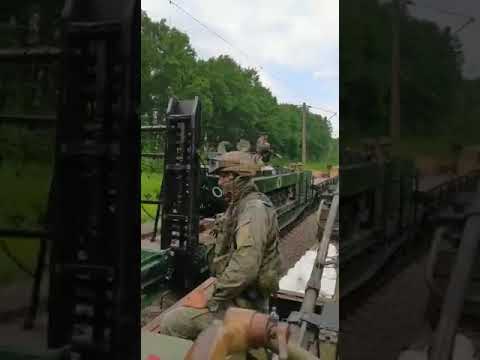 #Russian #armoured #train #carrying #BMP-2 in #Ukraine