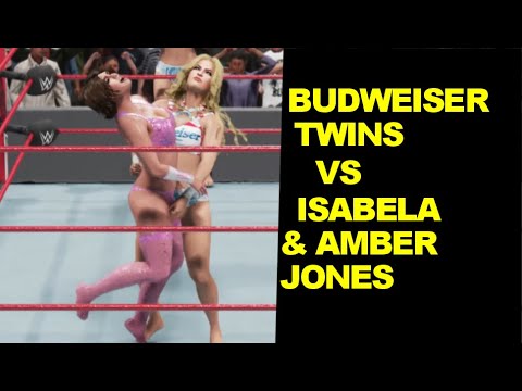 WWE 2K19 Budweiser Twins vs Isabela & Amber Jones tag