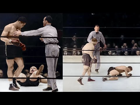 Joe Louis "The Brown Bomber" vs Tony "Two Ton" Galento - 1939 Colorization
