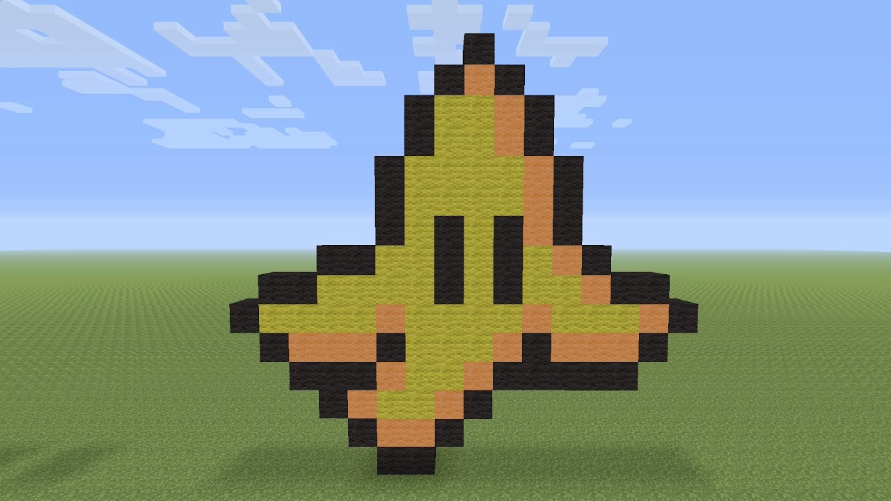 Minecraft Pixel Art - Mario Kart BANANA Peal