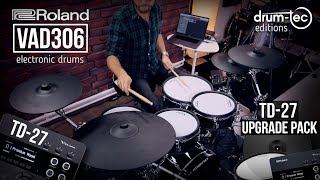Video thumbnail for Roland TD-27 sound module swap on VAD306 electronic drums by drumtecTV