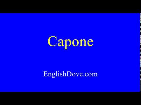 How to pronounce Capone in American English.