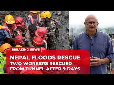 Two workers rescued alive from Nepal tunnel nine days after devastating floods