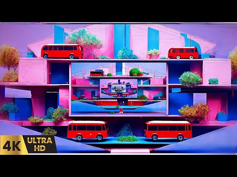 🎶 Relaxation Film | Minimalist Cityscape Infinity Zoom 2 | 4K Ultra HD 🌆✨