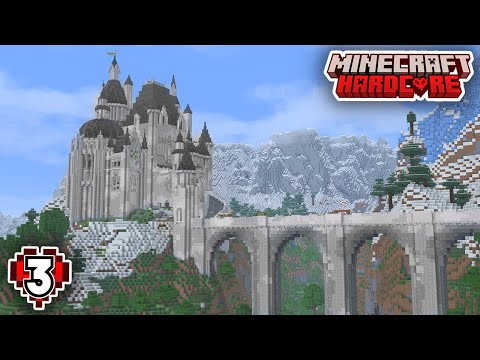 I Built a Giant MOUNTAIN CASTLE In Hardcore Minecraft