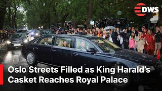 Emotional Scenes: Norwegians Line in Oslo Streets as King Harald’s Casket Reaches Royal Palace |AC14