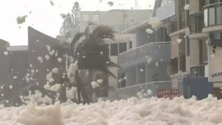 Entire Australian towns submerged under FOUR FEET of sea foam