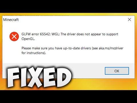 GameTrick - How To Fix Minecraft GLFW Error 65542 WGL The Driver Does Not Appear To Support OpenGL TLauncher