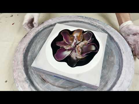 202. Sheleeart Australian Artist - Sangria and Brown Bloom