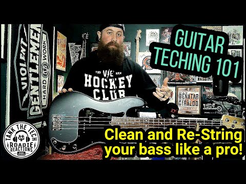 How to Clean/Re-String an Electric Bass like a Touring Guitar Tech