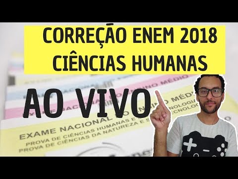 CORREÇÃO CIÊNCIAS HUMANAS ENEM -  A MELHOR CORREÇÃO -