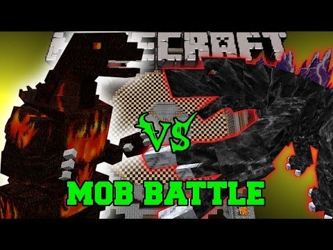 BURNING GODZILLA VS MOBZILLA - Minecraft Mob Battes - Mods