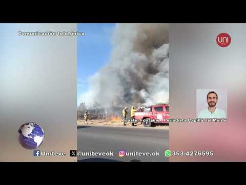 Bomberos controlan un incendio en el Valle de Punilla