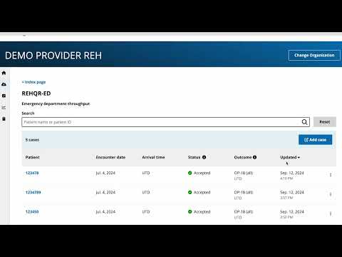 How to enter chart abstracted data for REHQR