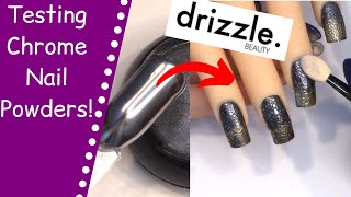 CHROME Powder Nails with Bubble Trend! | Drizzle Beauty Chrome Powder Haul and Review 💅