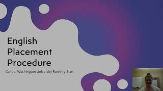 CWU Running Start English Placement Procedure