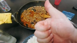 麻婆茄子作って白飯と食う