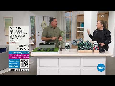 Bell + Howell 10pack 10LED Solar Deluxe Swivel Disk Ligh...