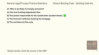 BCIN General Legal Practice |🎯📝70-Question Mock Exam📘Building Code Act & Ontario Building Code 2024