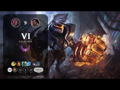 Vi Mid vs Twisted Fate - KR Master Patch 13.11