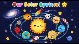 The Amazing Solar System for Kids 🌞🪐 | Fun Space Adventure with Planets, Stars & Moon!