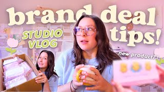 Studio Vlog 🎀 Trialing a Brand New Product, Brand Deals + Media Kit Tips & Packing Orders! 📦