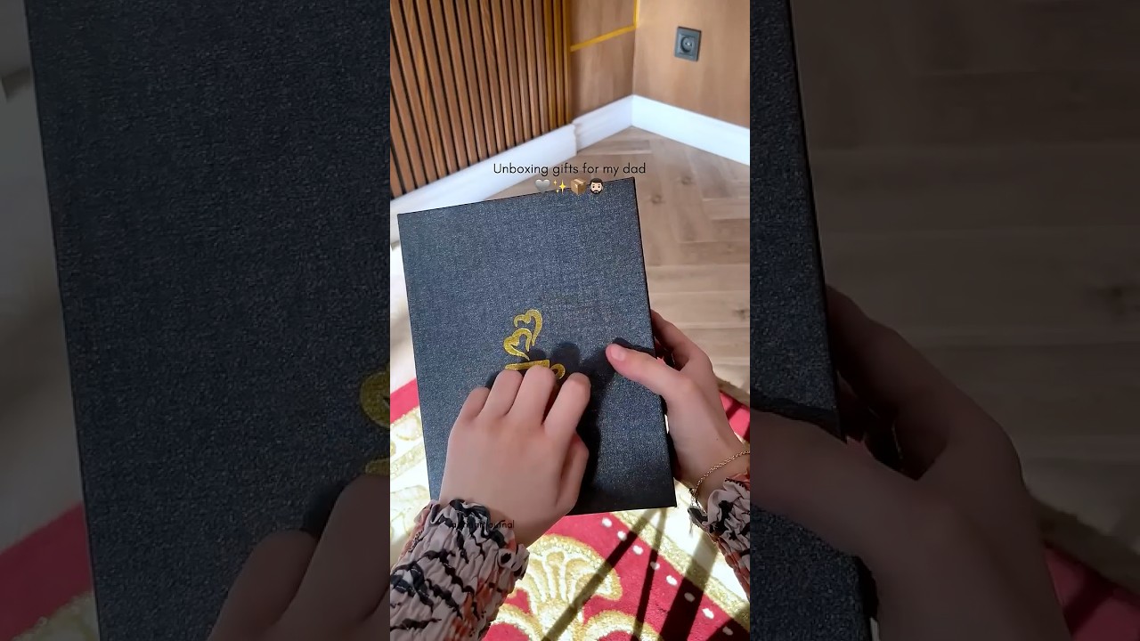 Unboxing gifts for my dad🩶✨ #asmr #aishaartjournal #unboxing #shorts
