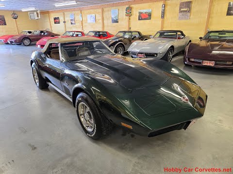 1974 Dark Green L82 C3 Corvette Convertible For Sale Video