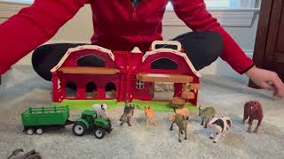 Review of the Toidgy Farm Animals Toy, Big Red Barn Farm Playset with Figures Animals and Tractor