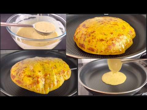 ALOO PARATHA RECIPE WITH LIQUID DOUGH | NO ROLLING, NO KNEADING | WHEAT FLOUR ALOO PARATHA RECIPE |