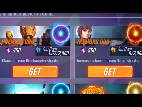 Marvel Strike Force - Quake & Premium Orbs Opening!