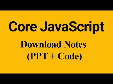 Download Core JavaScript Notes