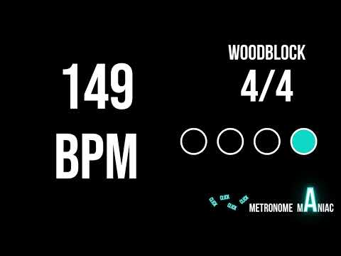 Metronome 149 BPM 4/4 - Woodblock