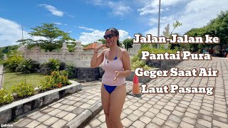 Download lagu A trip to Pura Geger Beach during high tide mp3