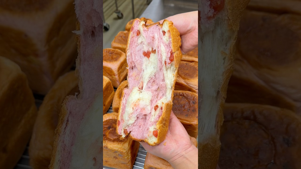 4月限定もちもちマーブル食パン🍞 #パン作り #japanesefood #大阪グルメ