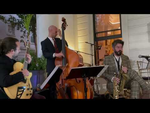 Sunny Side Jazz Trio before Ceremony with Sax, New Orleans, 2/24/24