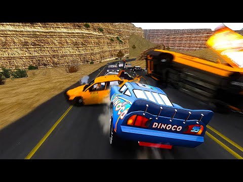 Crazy Dinoco McQueen Crashes - GTA 4 Real Car Crashes Ep.58
