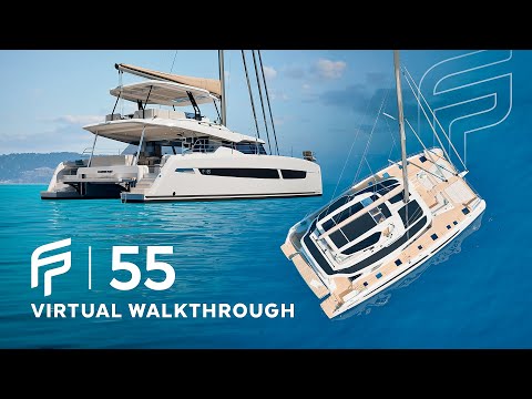 Overview of the FP55 by Fountaine Pajot | Full 3D tour