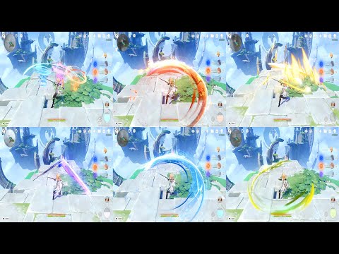 Traveler New 6.3 Buff : Charged Atk with 7 Elemental Showcase | 6-Star Rolex Effect Skin