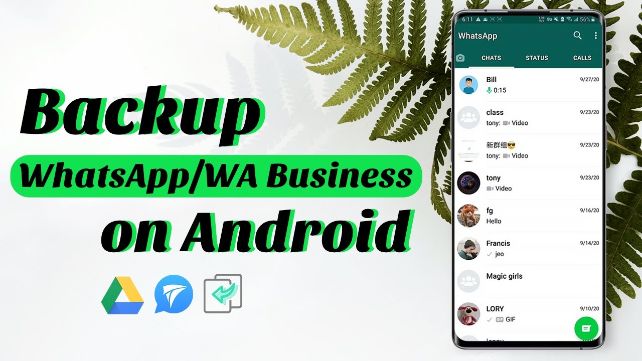 back-up van WhatsApp op Android