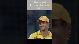 CSK💯 for Albie morkel povar hitting six short video