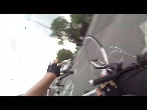 London cycling crash, hit and run