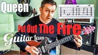 Queen - Put Out The Fire - Guitar Lesson (Guitar Tab)