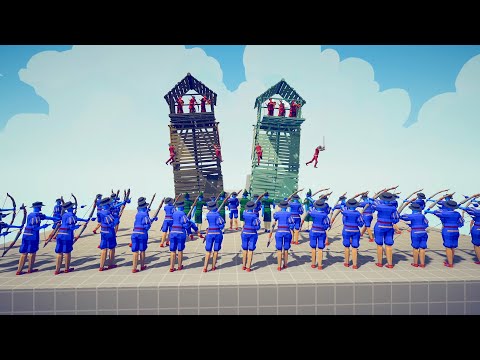 40 BALLOON ARCHER + 7 ELFS SNOWBALL vs DIFFERENT UNIT | TABS - Totally Accurate Battle Simulator