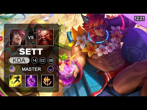 Sett vs Gragas Top - NA Master - Patch 12.21 Season 12