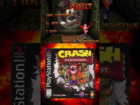 When you finally get all the gems in Crash Bandicoot #CrashBandicoot #PS1